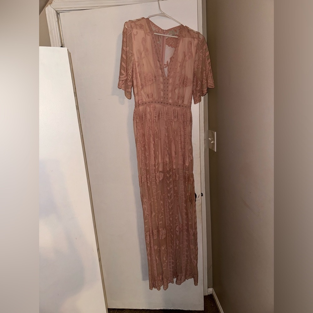 Gianni Bini lace overlay romper dress